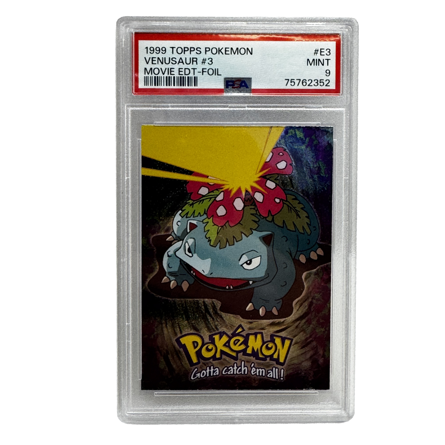 1999 Topps Pokémon Venusaur PSA 9 - #3 Movie Edition Foil