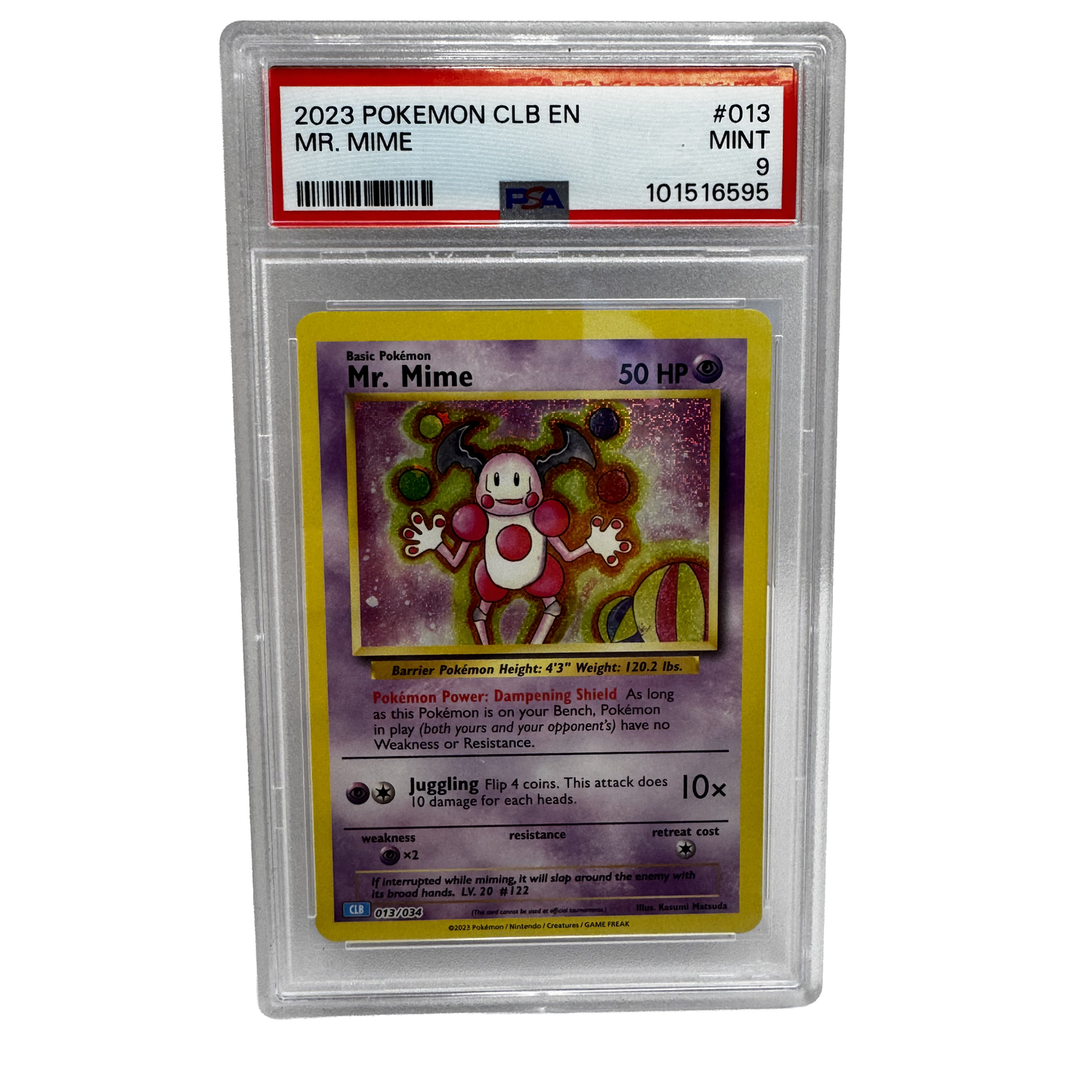 2023 Mr. Mime PSA 9 - Pokémon Classic Collection #013/034
