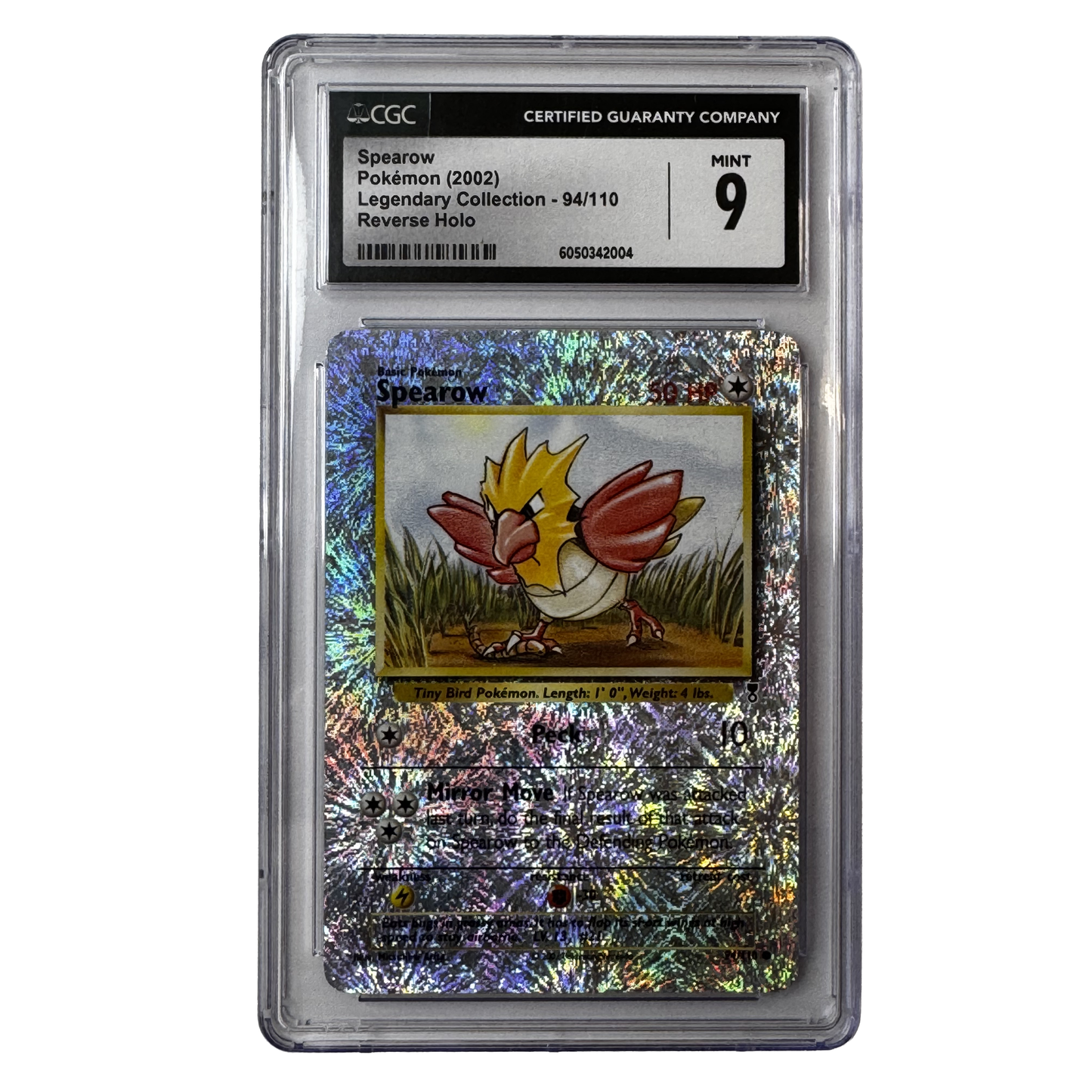 2002 Spearow Reverse Holo CGC 9 - Pokémon Legendary Collection