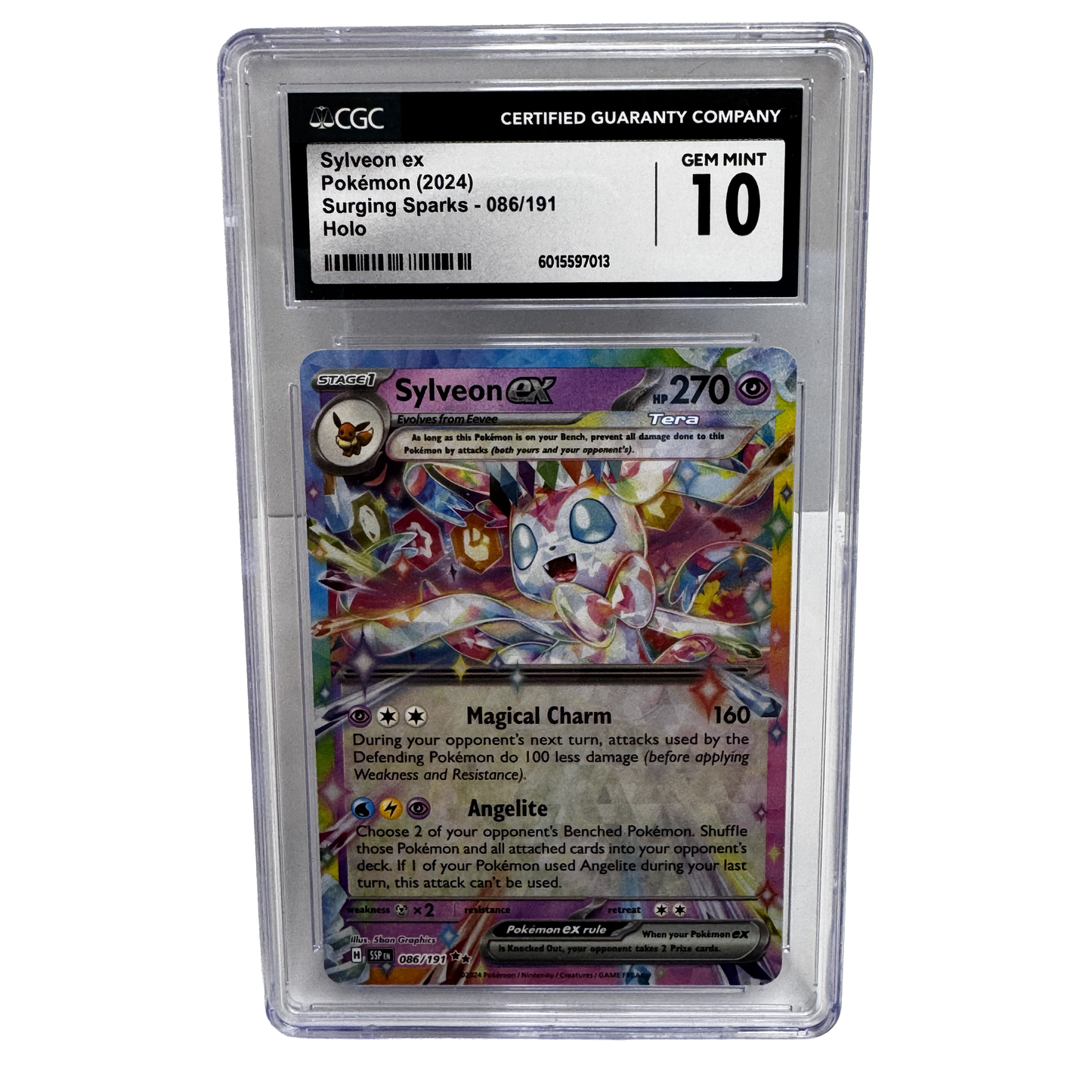 2024 Sylveon ex #086/191 CGC 10 – Surging Sparks