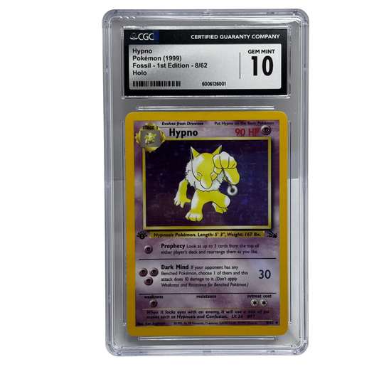 1999 Hypno 1st Edition Holo CGC 10 – Fossil Set