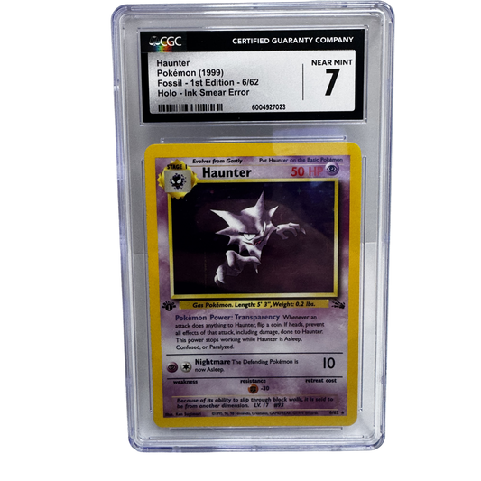 1999 Haunter Holo 1st Edition CGC 7 – Fossil Set (INK SMEAR ERROR)