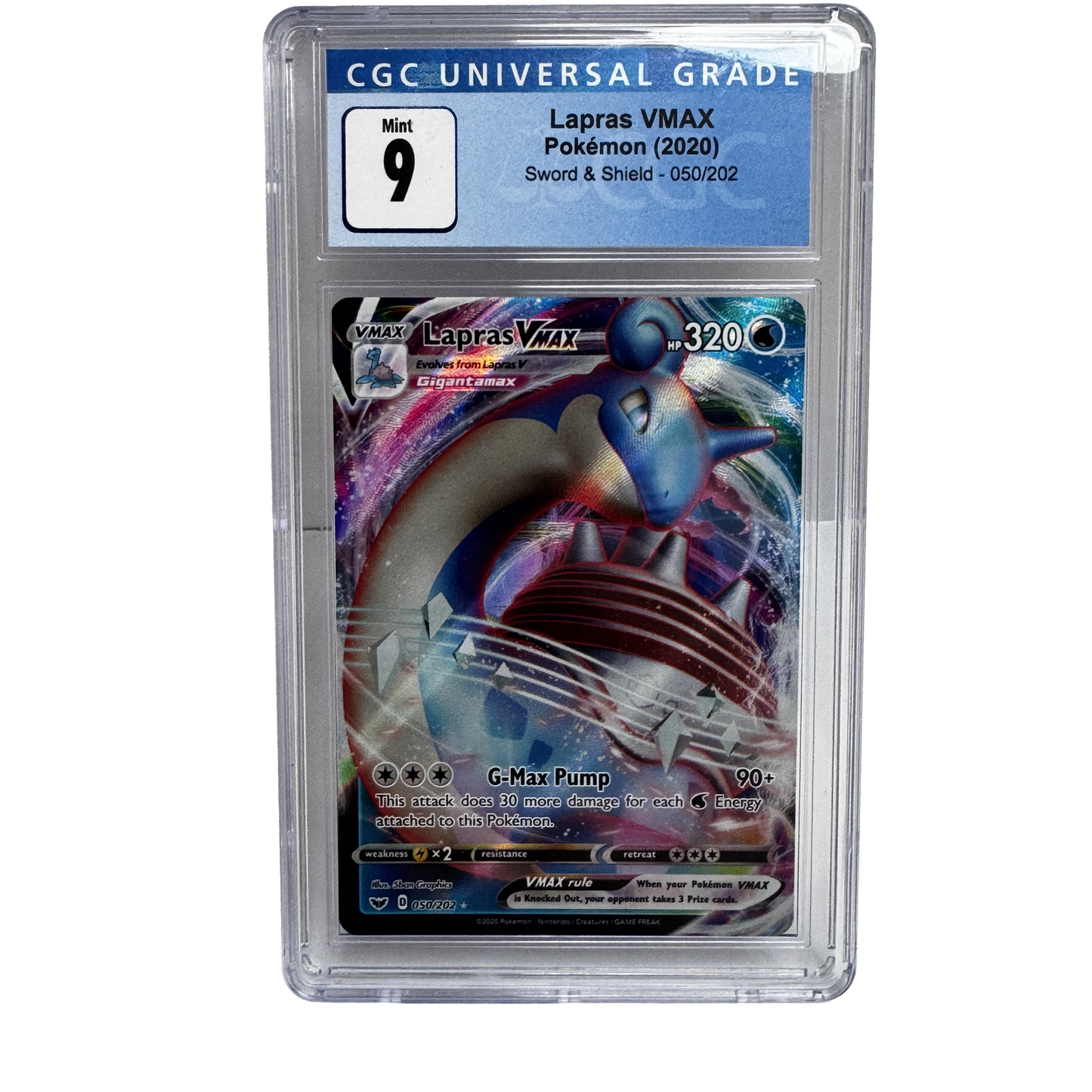 2020 Lapras VMAX CGC 9  – Sword & Shield 050/202