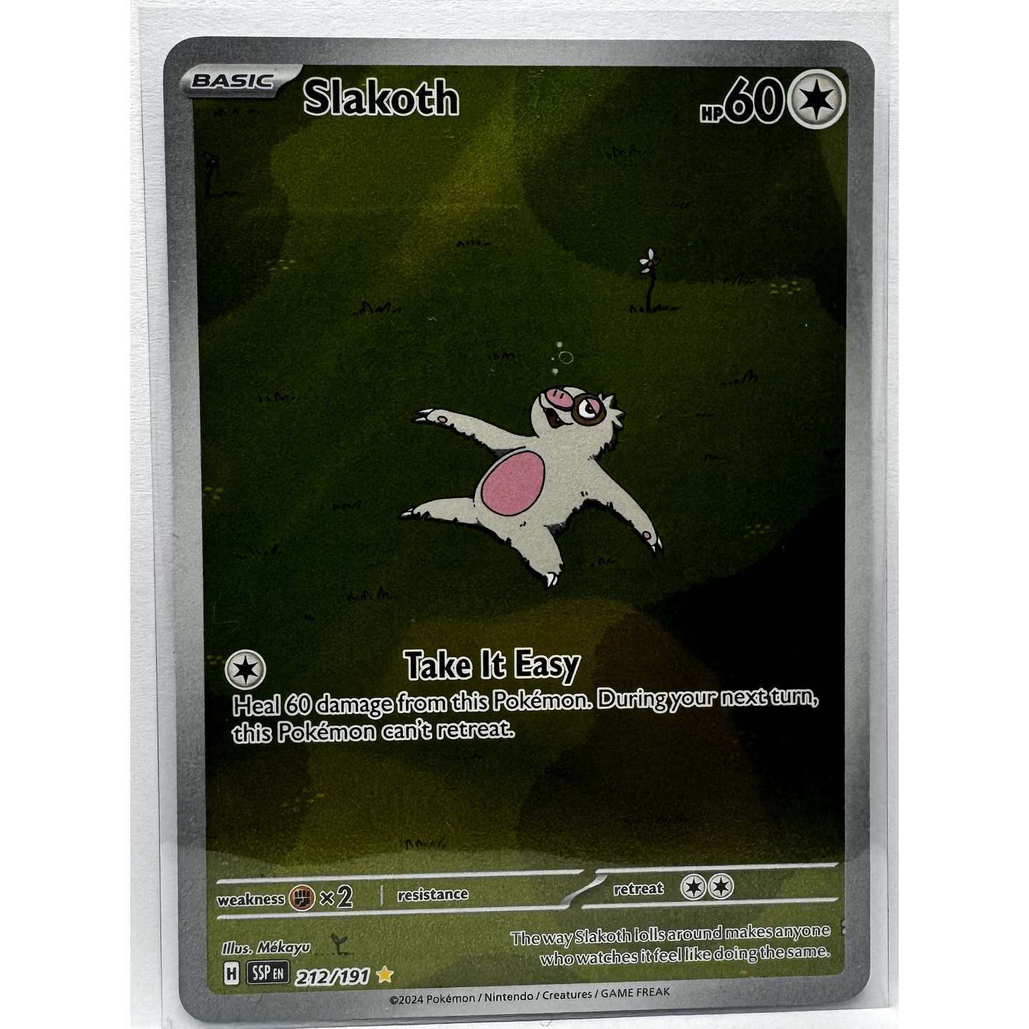 Slakoth Full Art Illustration Rare 212/191 (NM)